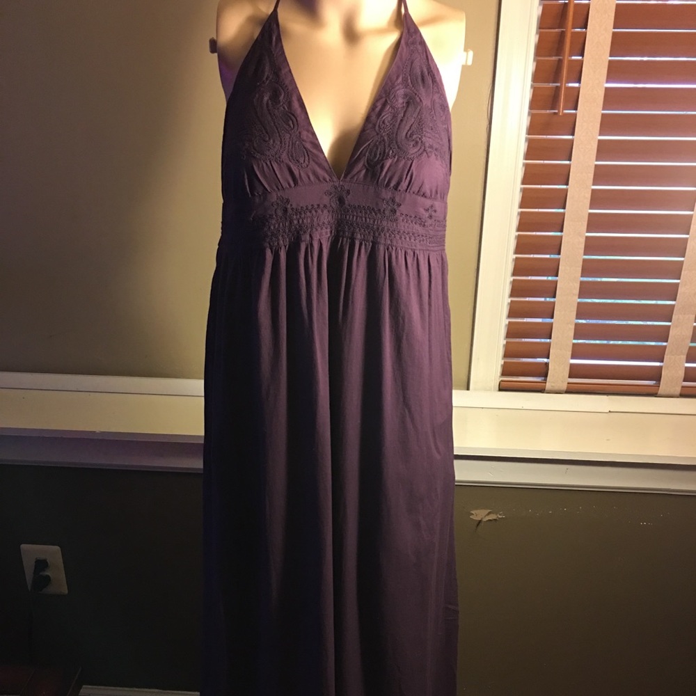 NWT Lucky Brand Spring Summer Purple Cotton Dress